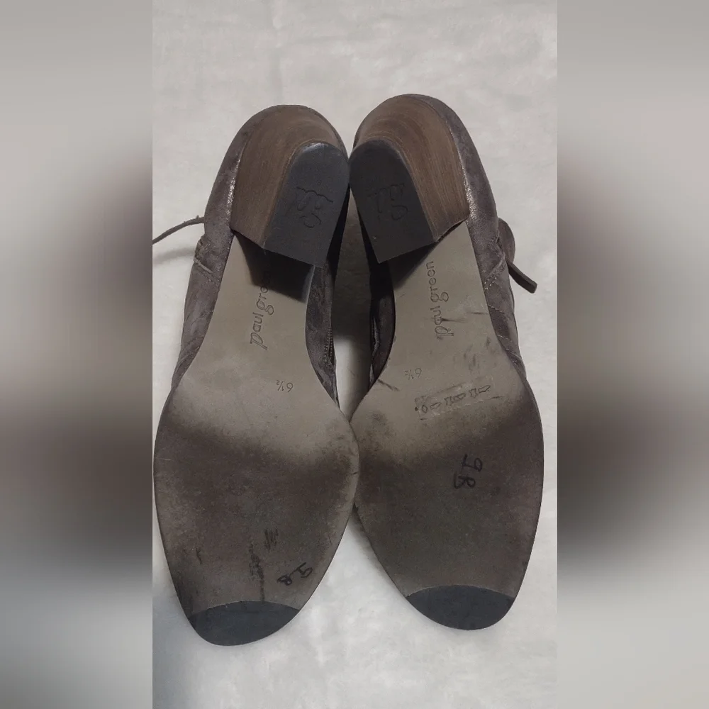 Paul Green Gray Ankle Booties with Slouchy Style